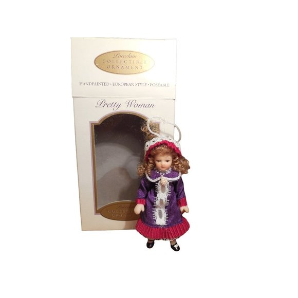 Pretty Women Porcelain Collectible 4 Inch Doll Ornament - Picture 3 of 11